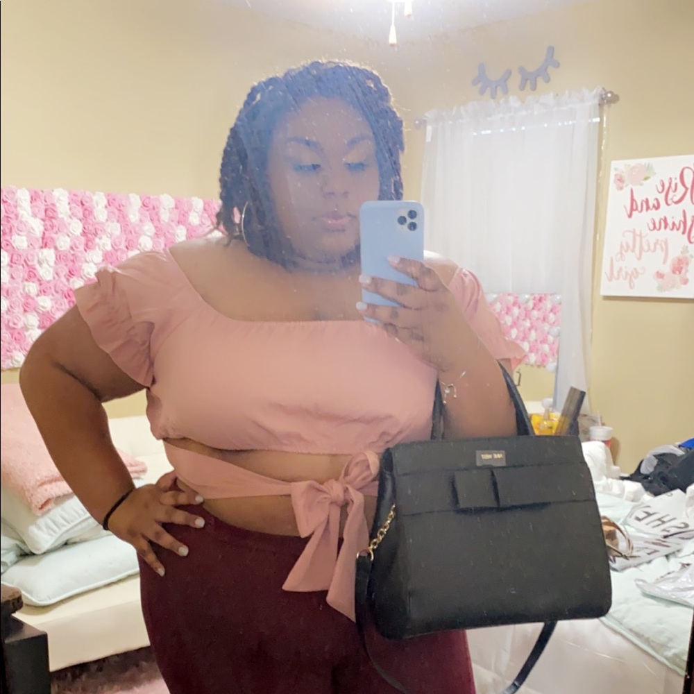 tie front crop top